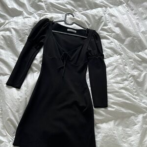 Reformation Black Long Sleeve Dress